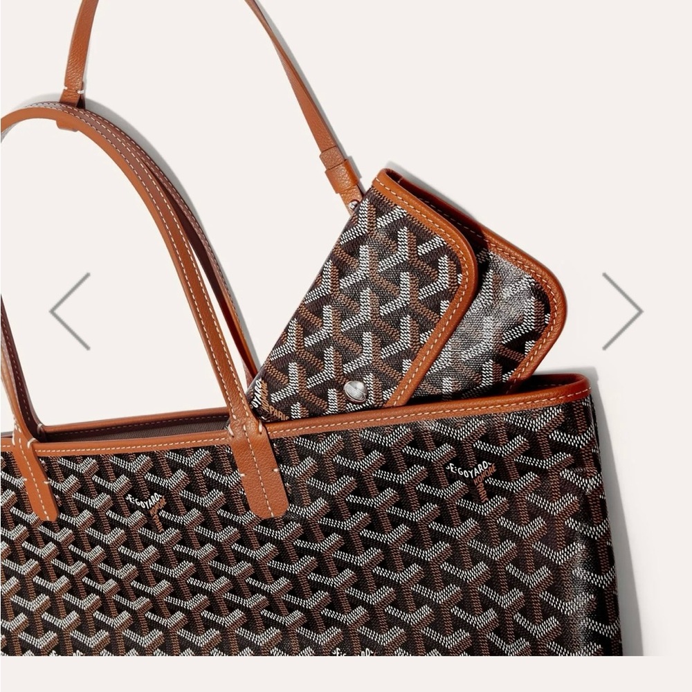 Authentic Goyard Classic Brown and Black St Louis GM Tote - Picture 3 of 9